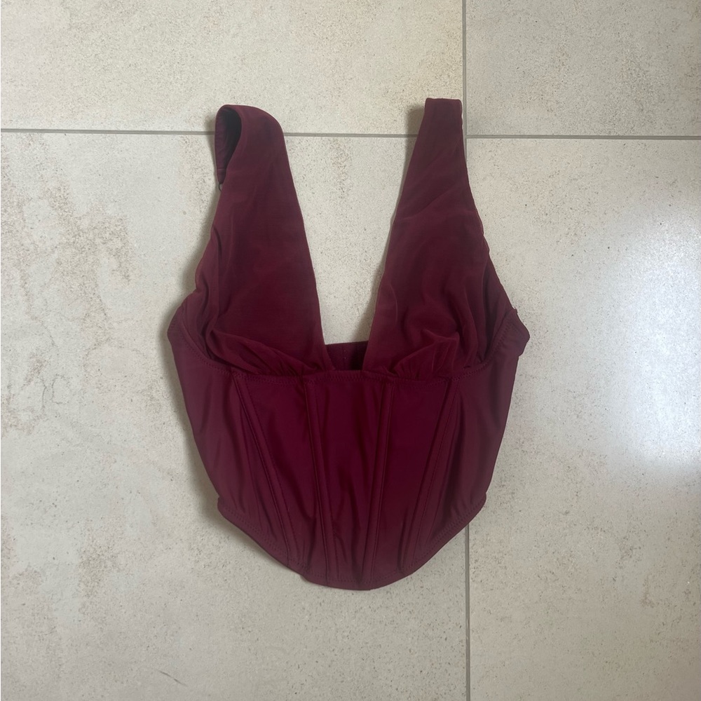 Urban outfitters maroon corset tank top